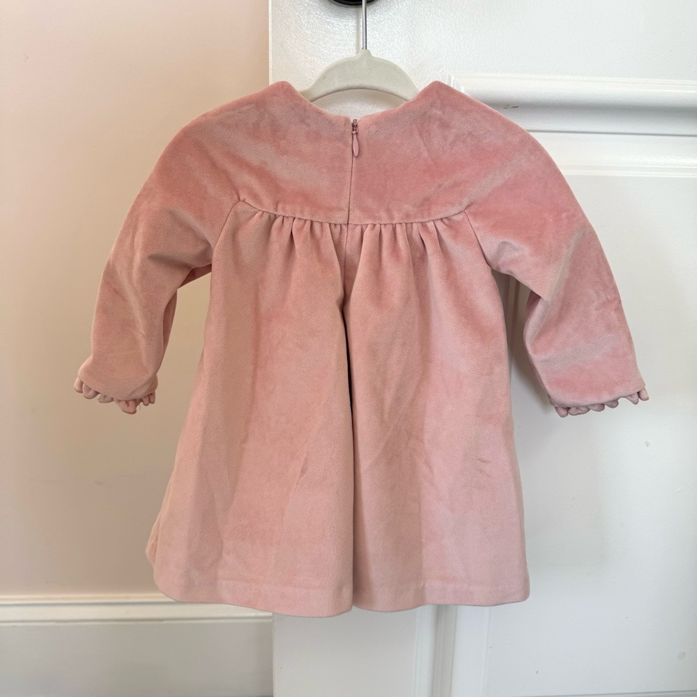 Mayoral Newborn Pink Velvet Floral Dress, 6-9 months - Picture 2 of 2